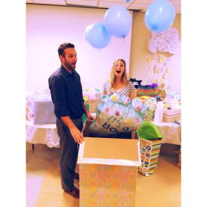 Cheyne and I reveal the gender of our baby. I may look surprised, but I already knew. It's called "acting."